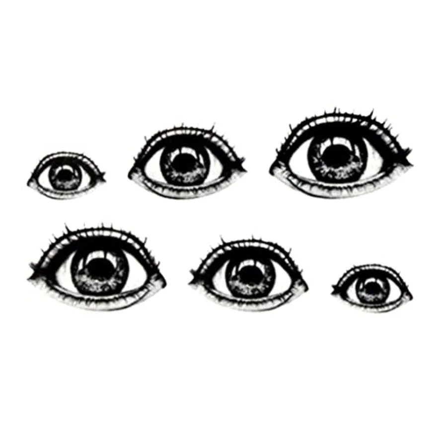 Small Cute Temporary Tattoo Horror Halloween Eye 2 Sheets