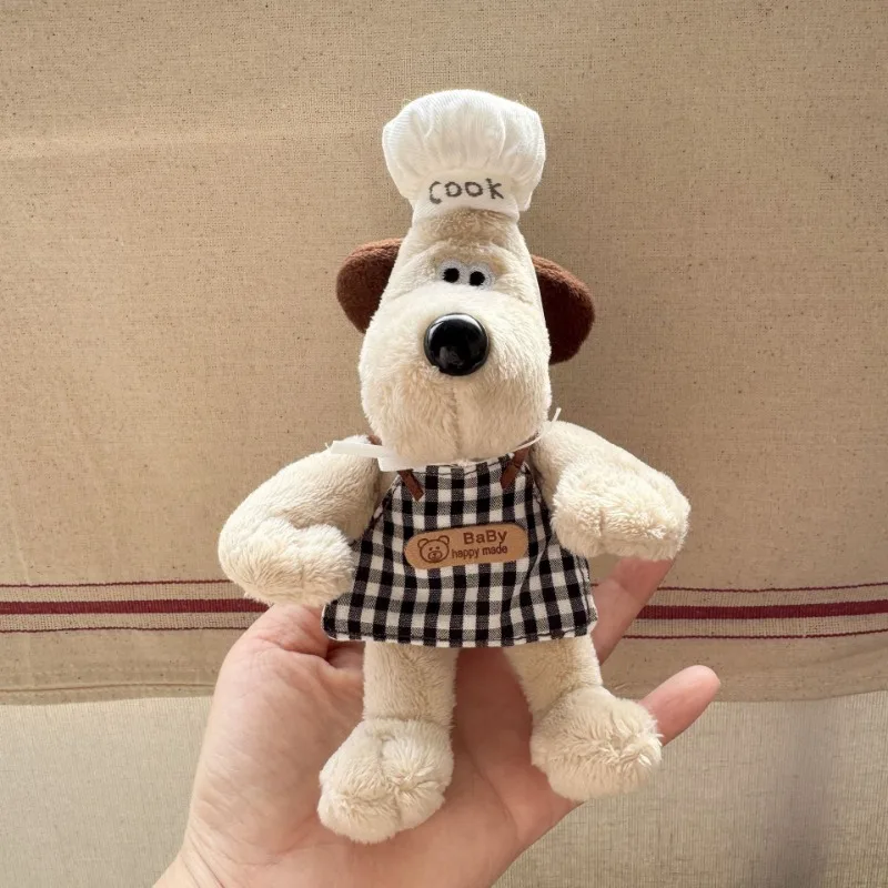 17cm Labubu 플러시 장난감 주방 강아지 아기 옷 앞치마 요리사 모자 색상 일치하는 드레스 옷 소녀 선물