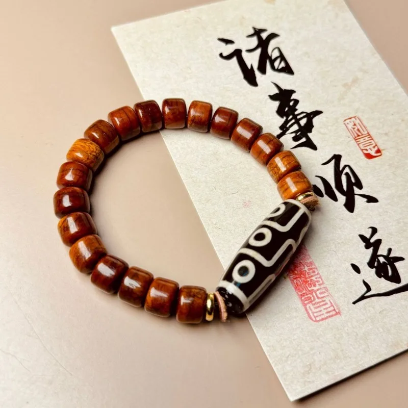 - men's bone for playing with Tibetan prayer beads cow horn bracelet ethnic-style bra
