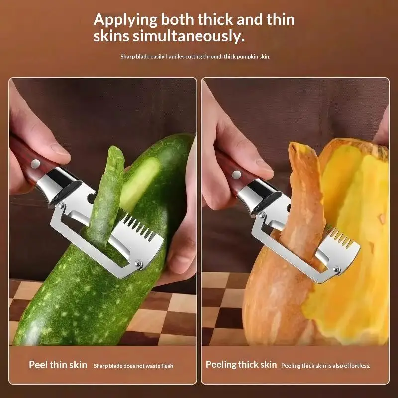 3 in 1 Peeler with Serrated Knife Durable Handle and Convenient Bottle Opener for Daily Fruit and Vegetable Prep