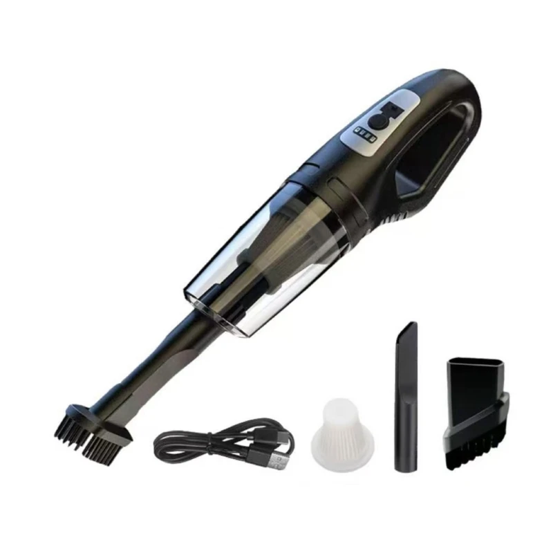 Brushless Motor Handheld Cordless Vacuum Cleaner 120W Portable USB Rechargeable for Vehicle Home Office and Pet Hair