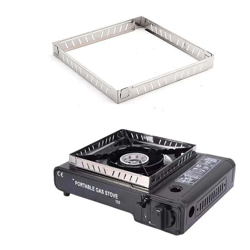 Outdoor Gas Stove Wind Screen Foldable Wind Shield Stainless Steel Burner Screen