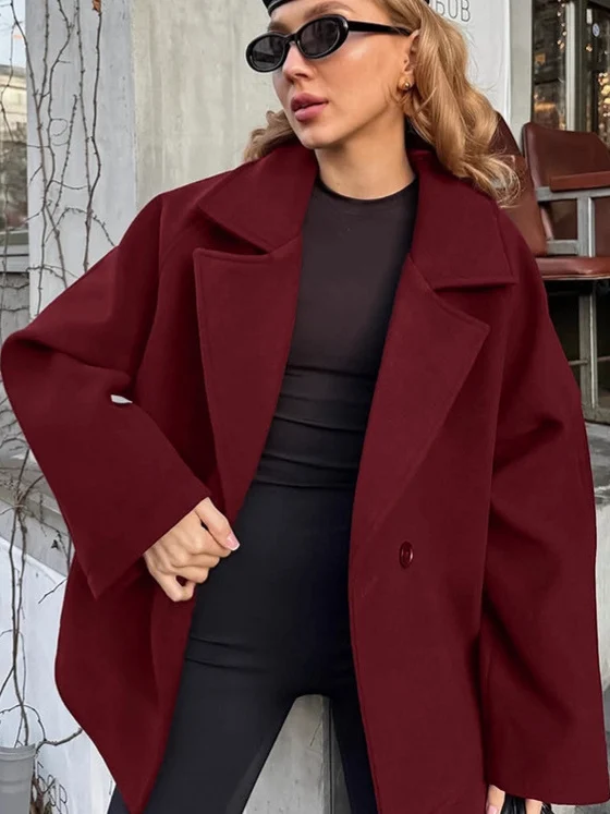 

Женское шерстяное пальто средней длины с поясом, винтажное, с завышенной талией, теплое, зимнее, модное, повседневная верхняя одежда для женщин