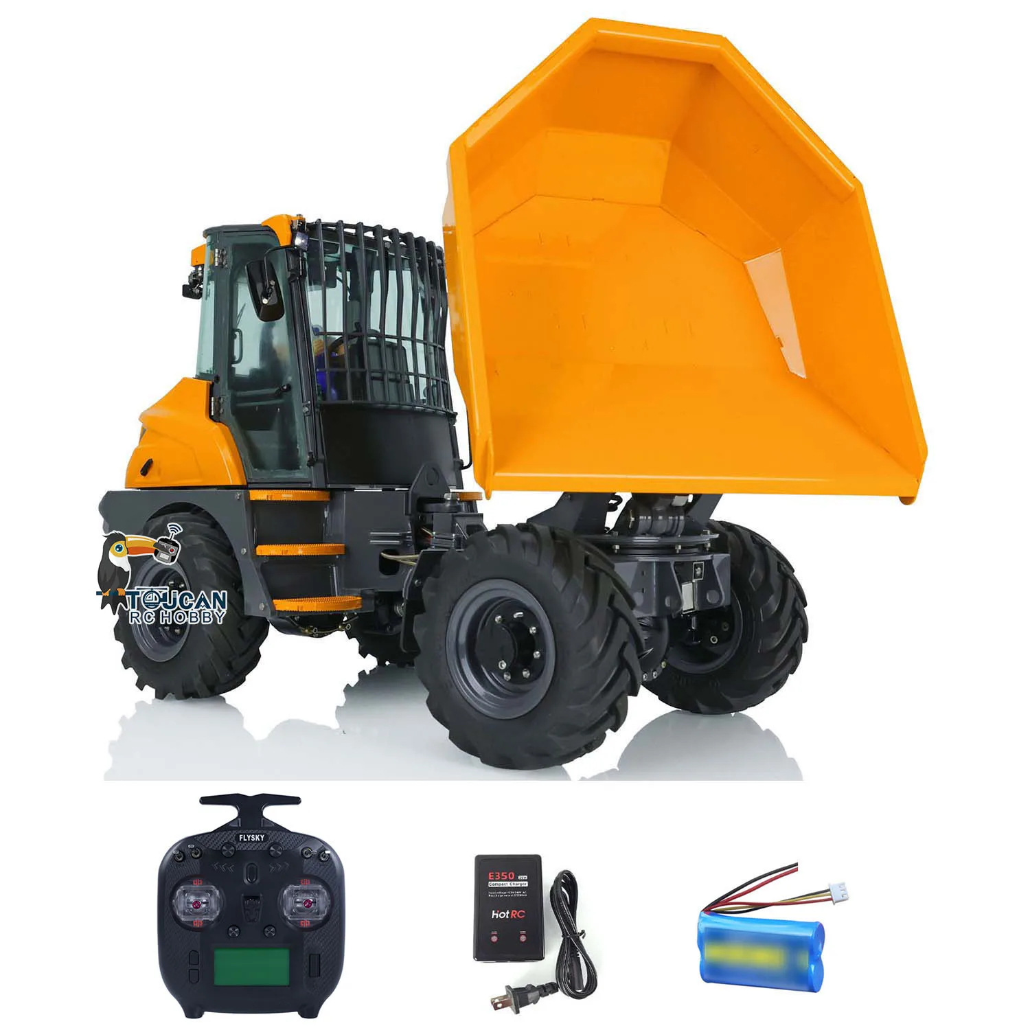 LESU 1/14 RTR 4WD RC ไฮดรอลิกข้อต่อ Dumper 6Mdx RC Tipper รถถังการหมุน 180 องศา THZH1398