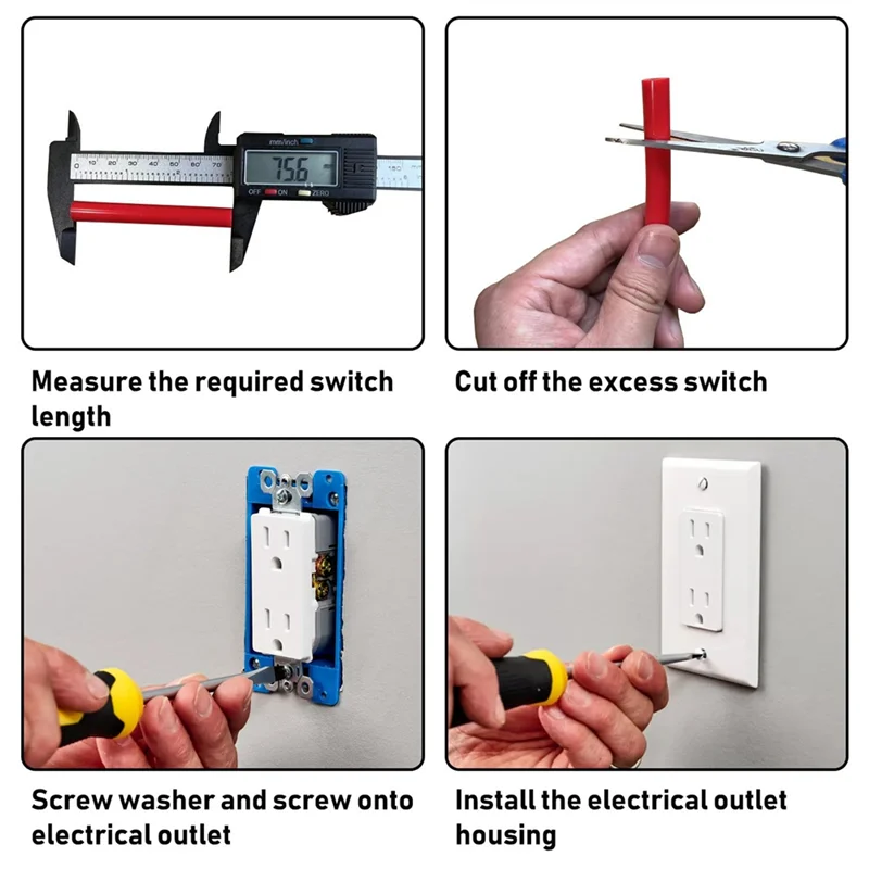 

【Hot-Selling!】195Pcs Electrical Outlet Extender Kit 105Pcs Outlet Spacers And 90 Pieces 6-32 Thread Flat For Household And Indus