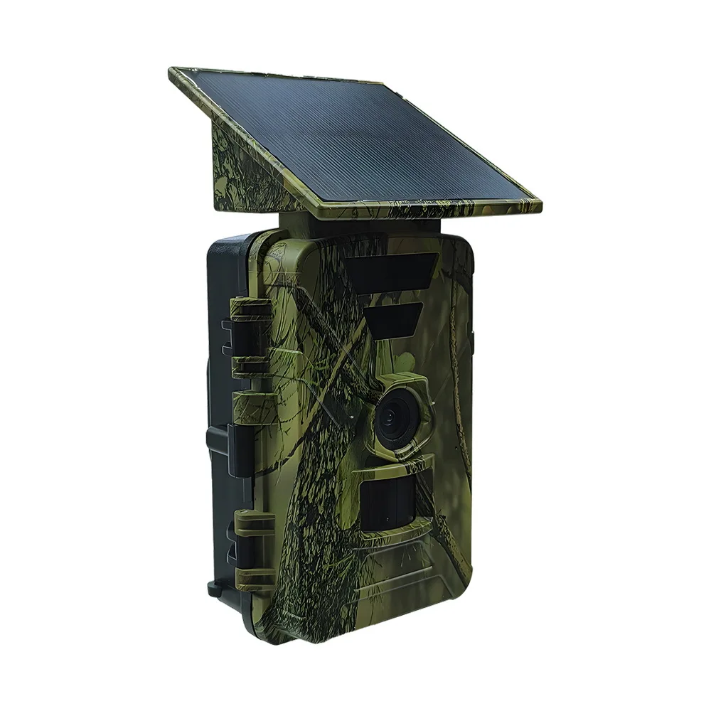 8K صغير مقاوم للماء الحياة البرية في الهواء الطلق درب 60MP مع مستشعر PIR 1080p فيديو إنذار الخلوية 4G LTE واي فاي تعمل بالطاقة الشمسية