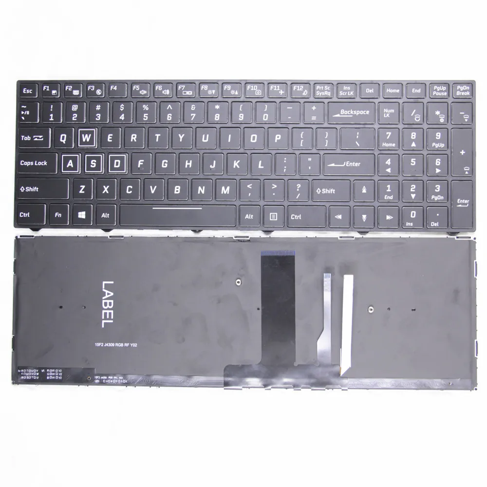 

US English Backlit Keyboard For CLEVO N850 N870 P950 P955 N950 N957 N855 CVM15F23USJ4309 6-80-N85H0-011-1 CVM15F23USJ430