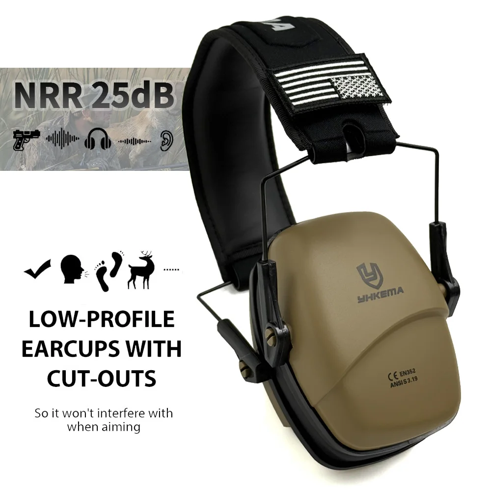 P10 Shooting Hearing Protector Professional Safety Earmuff Passive Noise Canceling Defenders Portable Headset NRR 25dB for Gun
