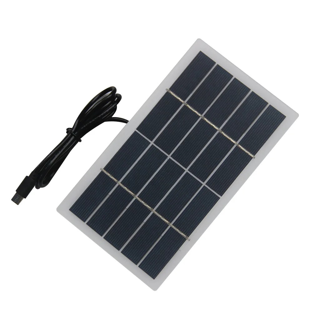 Semi Flexible Solar Panel 5W with Type-C Port EVA Lamination Solar Charger for 3.7V-5V Battery Phone LED Light Security Cameras