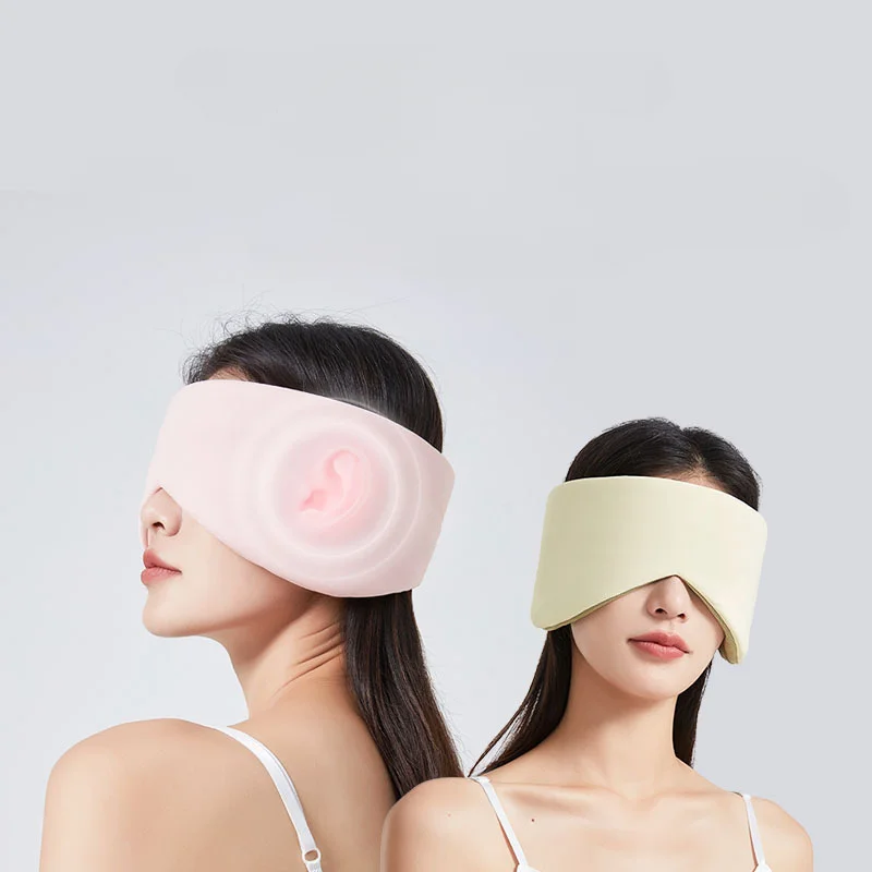 Double-sided Breathable Sleep Shade Sleep Aid Women Men Eye Mask Nap Household Two-sided Summer Ice Silk Eye Mask Adjustable New