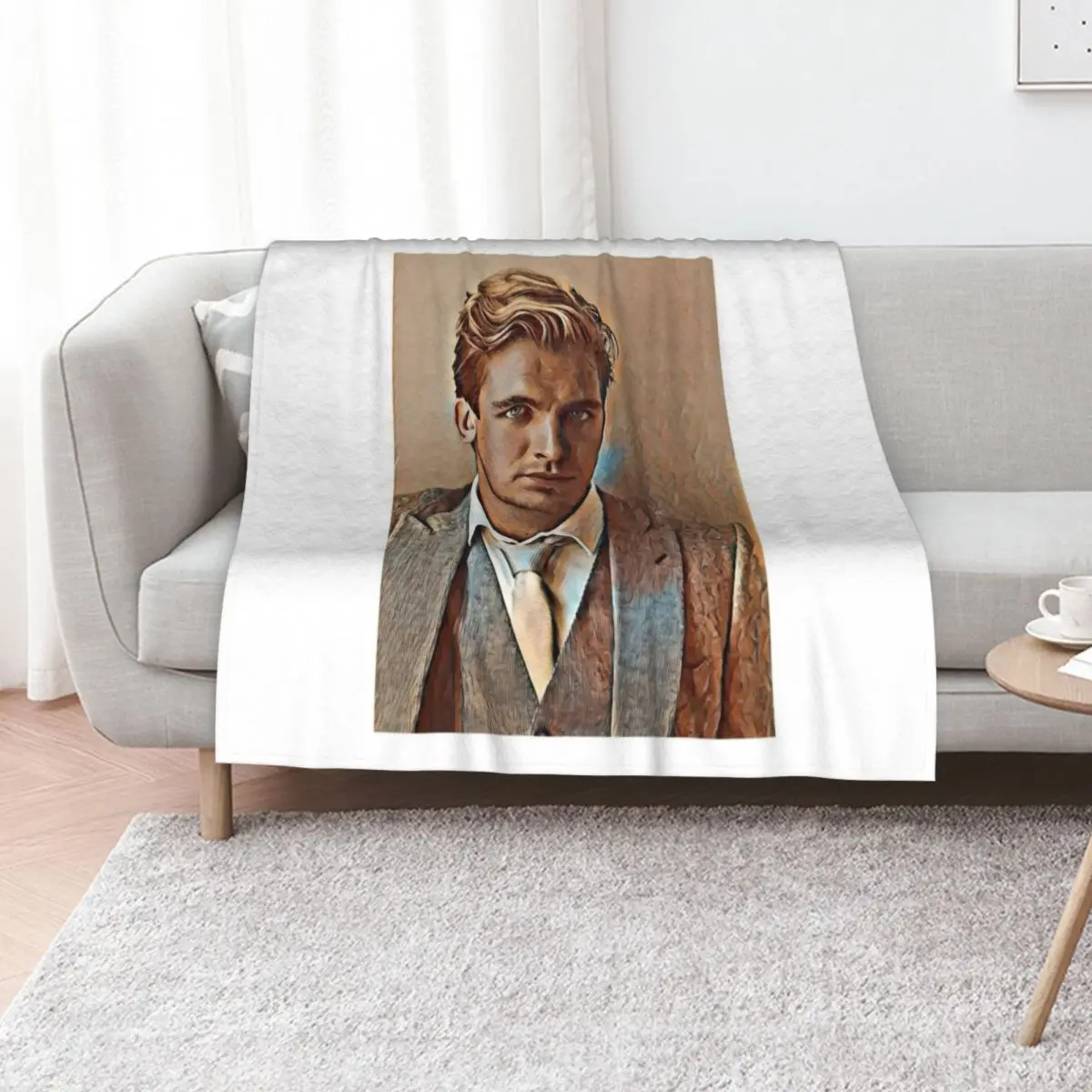 Dan Stevens 2 Throw Blanket Moving Personalized Gift Bed covers Decorative Sofas Giant Sofa Hairy Blankets