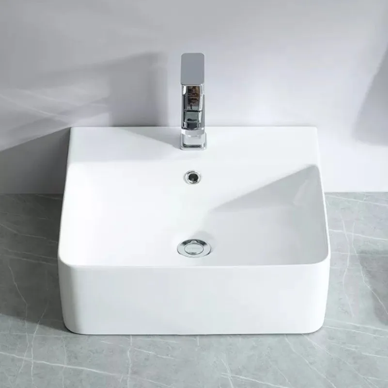 

Personalized design high-end hotel home balcony ceramic washbasin square hand sink