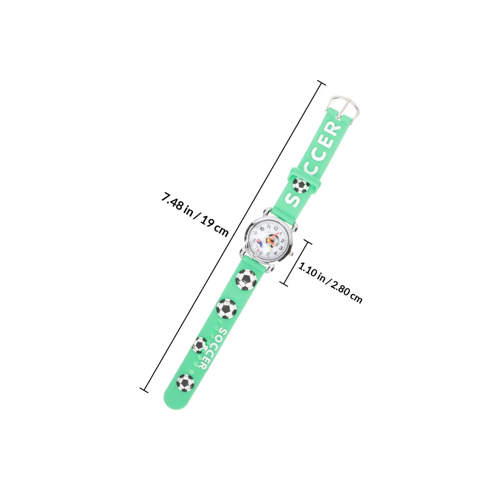 Watch Cartoon Design Soft Breathable Rubber Strap Adjustable for Small Wrists Clear Number Dial Transparent Face Christmas