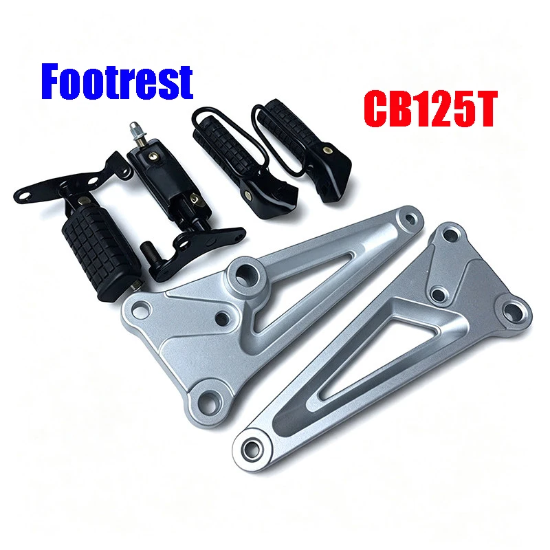 Motorcycle Footrest Rubber Set for Sundiro Honda Dayun Qjmotor CB125T QJ125 DY150 SDH125-2 LF125 Motorbike Foot Bracket Peg Pad