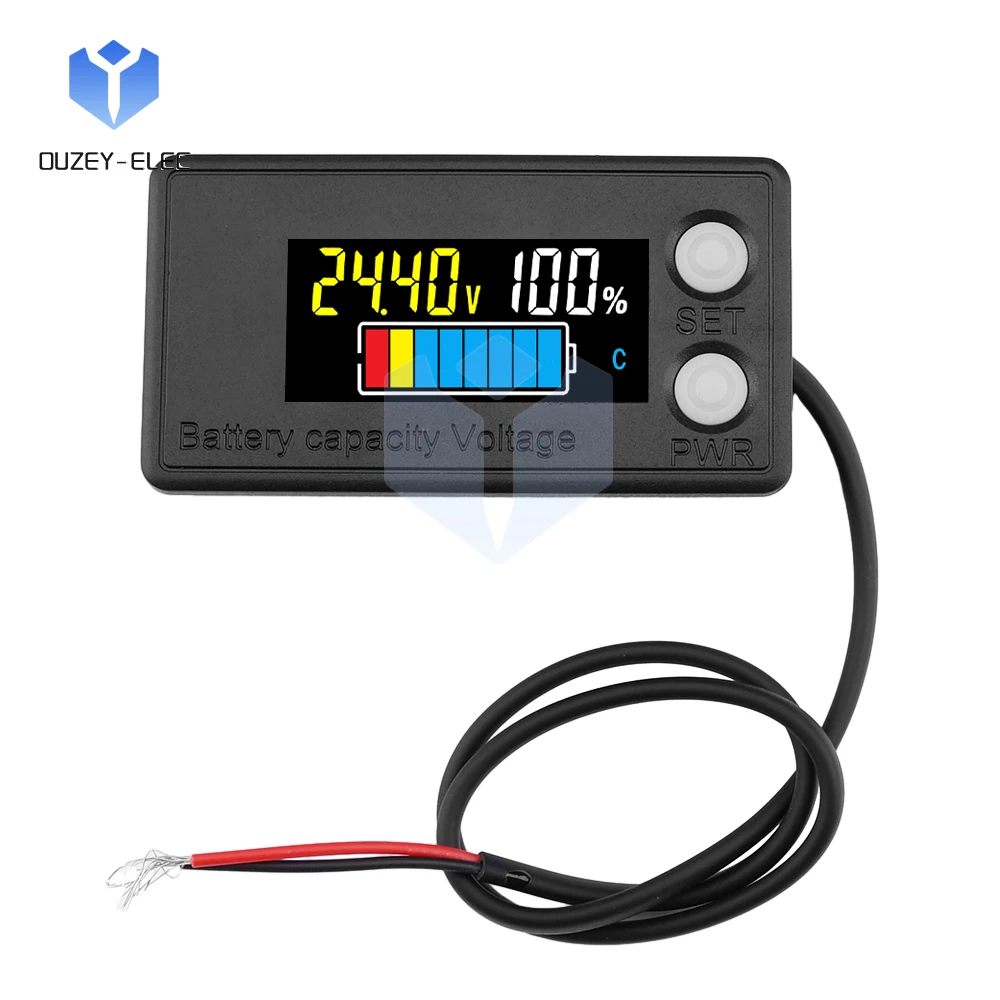 DC 7-100V Lithium Battery Capacity Indicator LCD Digital Display Battery Tester for Acid LiFePO4 Lithium Iron Battery