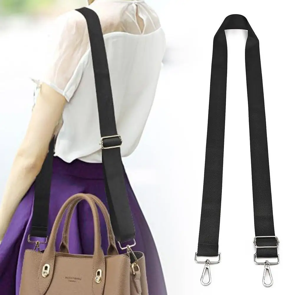 패션 블랙 나일론 숄더백 스트랩 조절 가능 교체 가능 탈부착 벨트 여성 남성 메신저백 핸들 핸드백 벨트