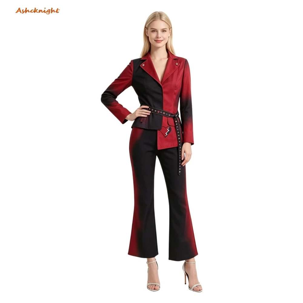 2026Movie Descendants Rise Cosplay Princess Red Top Pants Cloth Party Disguise Roleplay Outfits Suit Halloween Costume Carnival