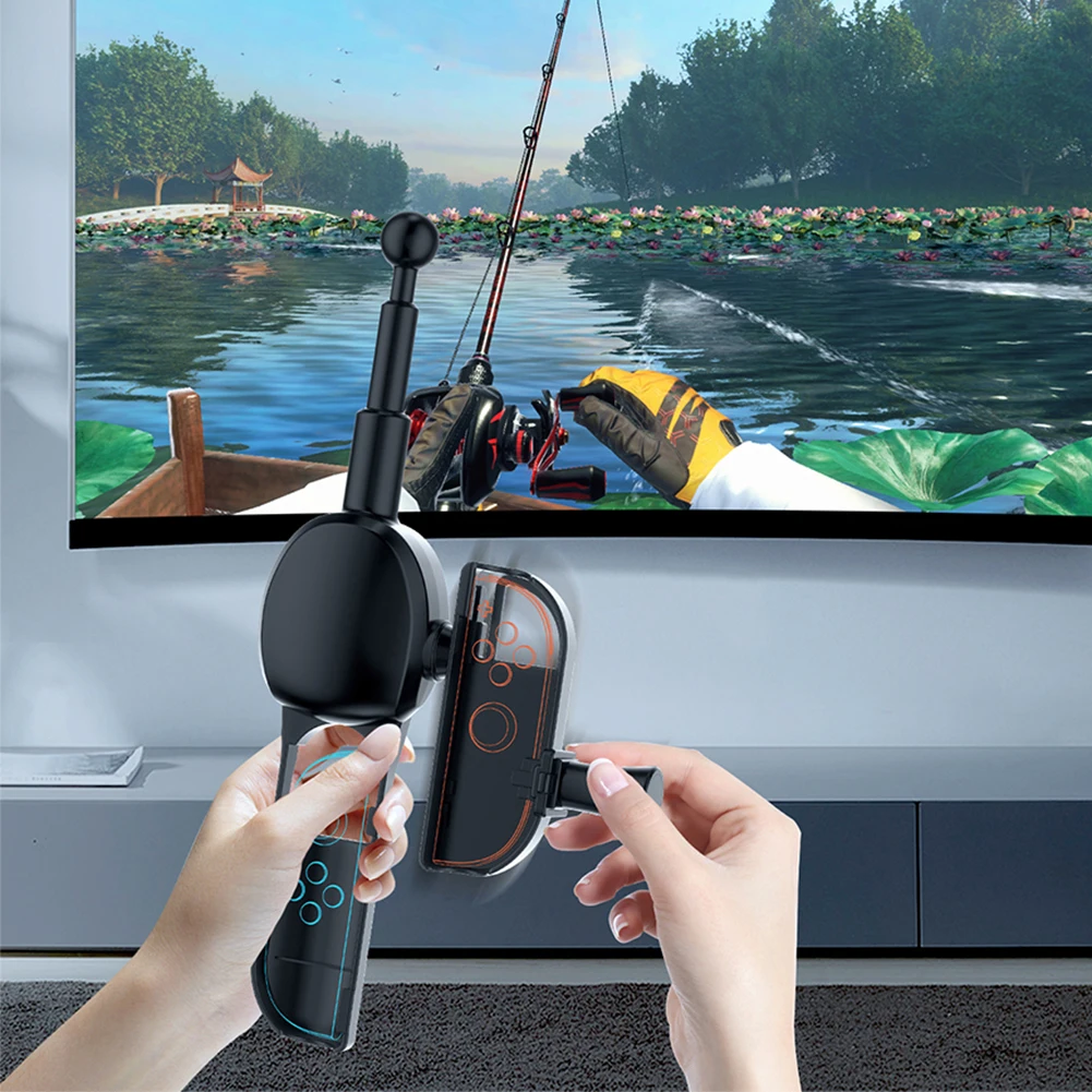 صنارة الصيد لنينتندو للتبديل 2 Joy-Con مجموعة ألعاب الأسماك مقبض اللعبة قبضة مقبض حامل حامل لمحلات باس برو-الضربة