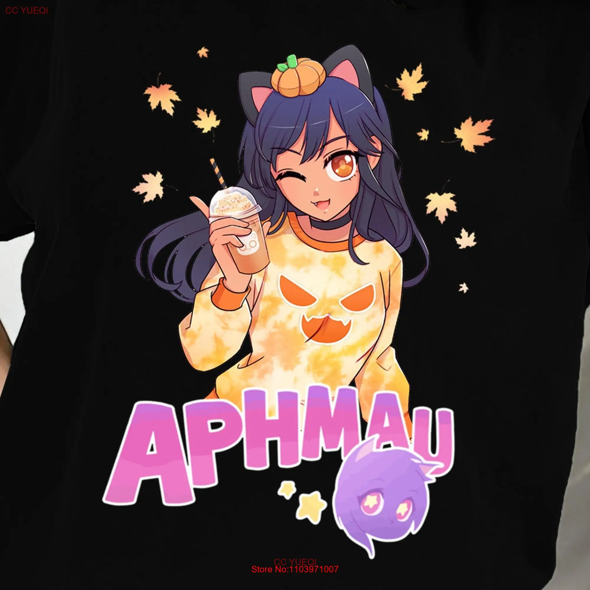 Милая футболка Aphmau, модная мягкая футболка с длинным или коротким рукавом