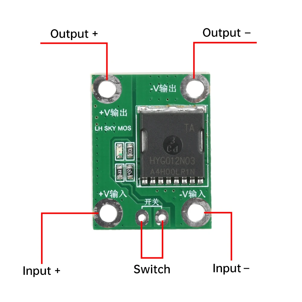 20A 50A 100A MOS ad alta potenza Trigger Switch Driver Tubo ad effetto di campo Regolazione PWM Controllo interruttore elettronico 5-26V