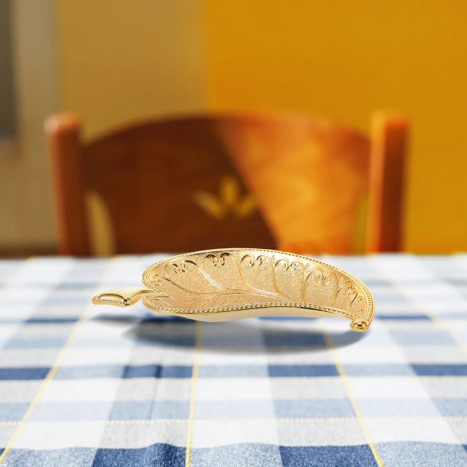 تاج تنقش صينية الوجبات الخفيفة سبائك الزنك الزخرفية الفاكهة تخدم طبق خمر نمط الحلوى تخزين لوحة صينية للفاكهة #2