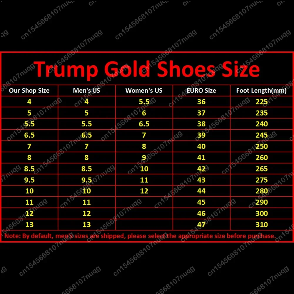 Fshion Trump Shoes Rozmiar 47, nigdy nie wydrążaj 2024 MAGA Low Top Gold Black White Sneaker Gym Shoes Męskie damskie buty codzienne