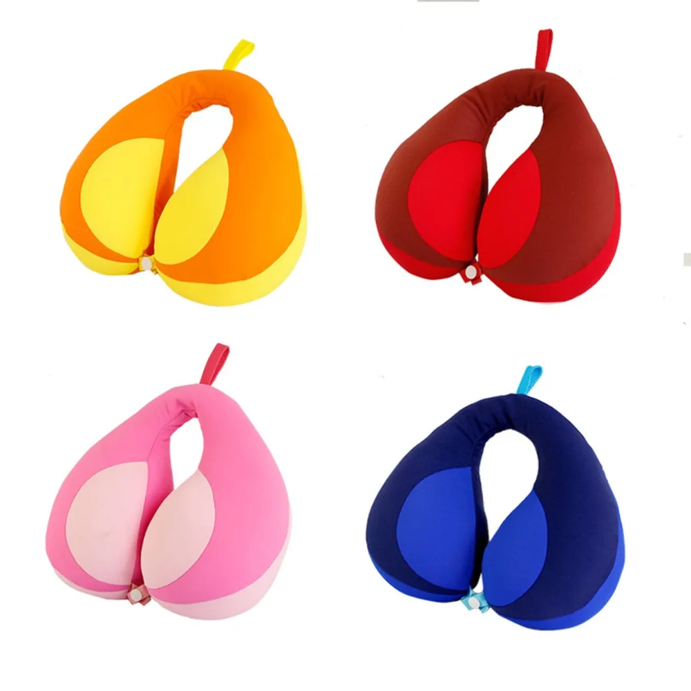 Travel Children Air Cushion Safety Seat Pillow Neck Pillow Contrast Color Splicing U-shaped Pillows