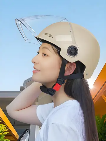 2025 전기 자전거 오토바이 헬멧 남자 여자 여름에 반 헬멧