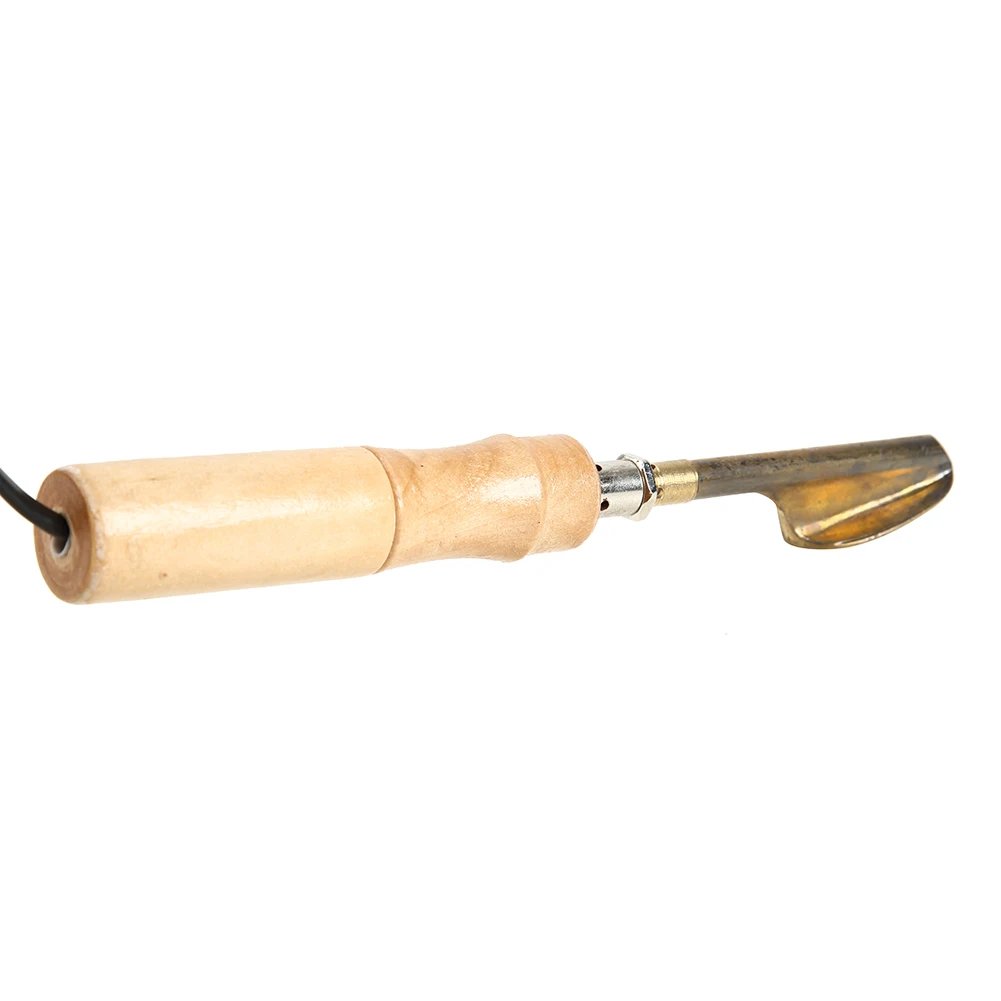 Портативный мини-электрический утюг с деревянной ручкой, портативный, прочный, электрический для кожаной одежды, сумки, обуви, рукоделия