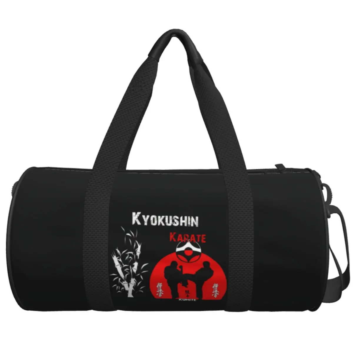 Aikido Kyokushin Karate Sensei Sport Bags Samurai Martial Arts Large Gym Bag Outdoor Couple Handbag Swimming Graphic Fitness Bag