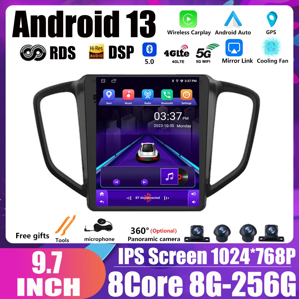 

Android 13 Car Intelligent System Car Radio Multimedia Player Navigation RDS GPS DSP Carplay WIFI For Chery Tiggo 5 2014 - 2016