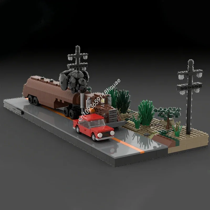 

Набор строительных блоков MOC Duel из 733 деталей, модель по мотивам фильма «Машинки» 1971 года, коллекционное издание серии Christmas Master, развивающий подарок для детей