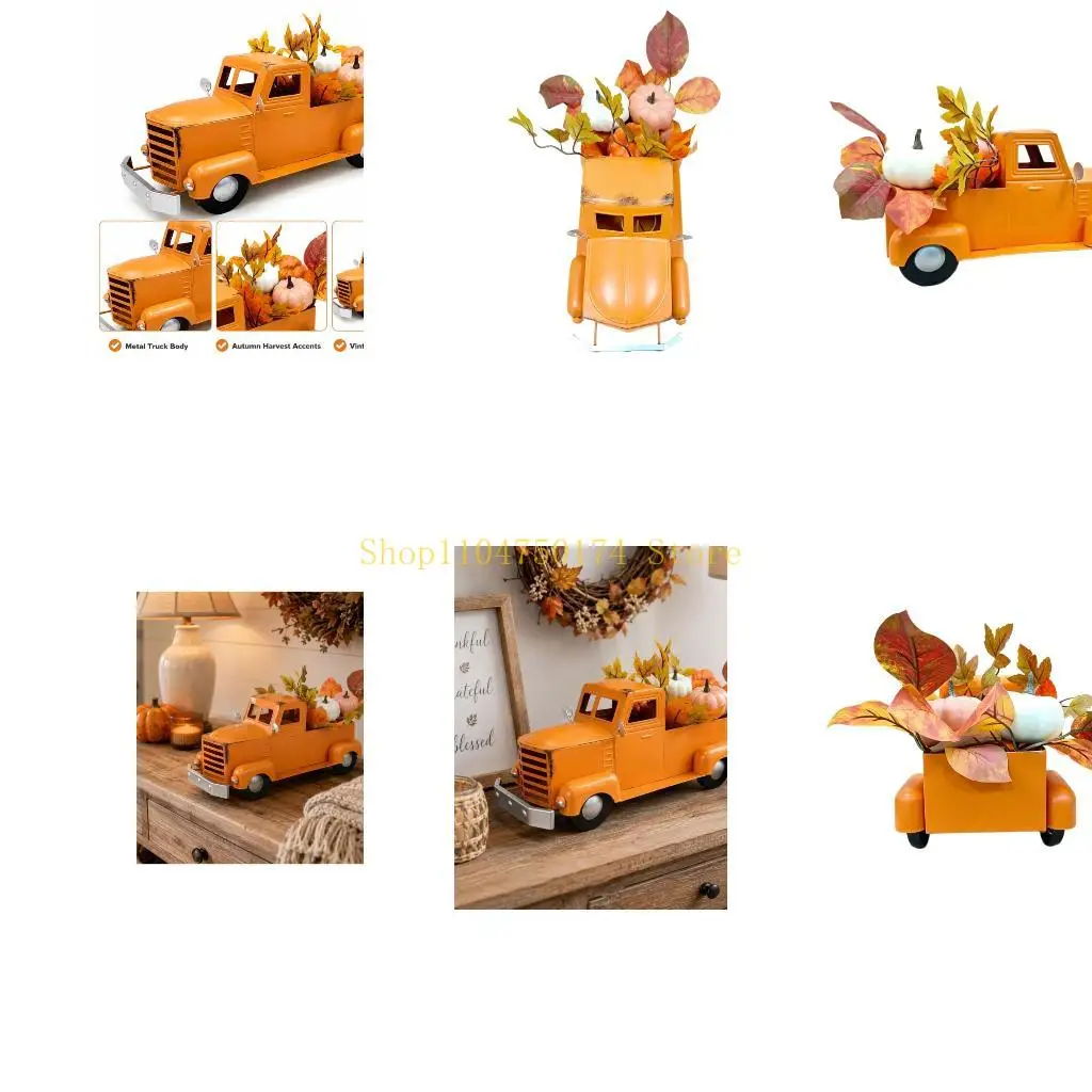 Fall Tiered Tray Decors Fall Pickup Truck Piece Harvest Accent for Entryway Top Sale