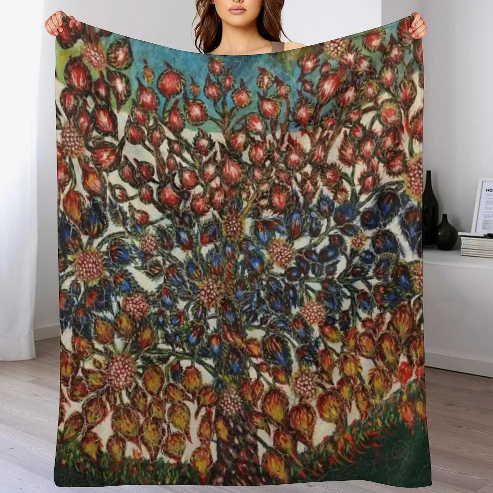

Tree of Life by Seraphine Louis - Favourite Artists Collection Throw Blanket Foldable Soft Warm Blanket for Outdoor Use