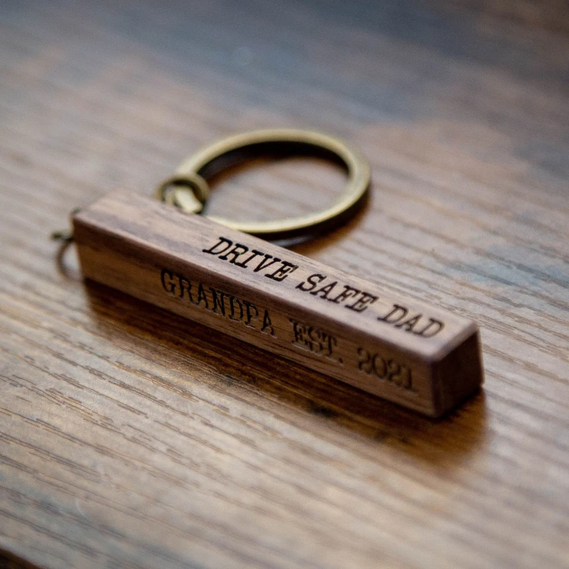 Personalized 4 Sided Bar Keychain