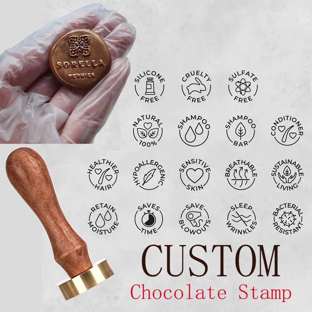 

Изготовленный на заказ латунный штамп для шоколадного печенья — металлическая печатающая головка и деревянная ручка толщиной 3 см, пищевая латунь для безопасного использования, идеально подходит для свадьбы