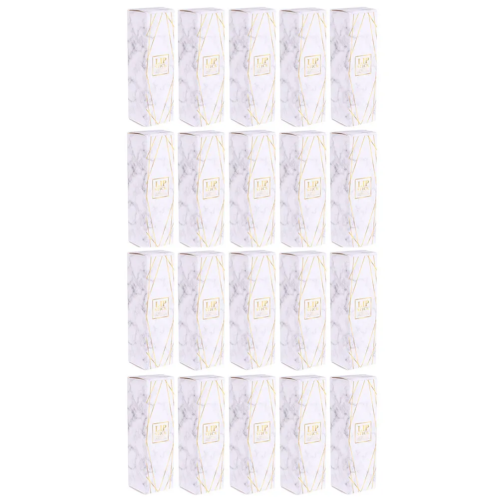 50Pcs 빈 립스틱 상자 립글로스 립밤 에센셜 오일 병 보관용 종이 선물 포장 립스틱 상자