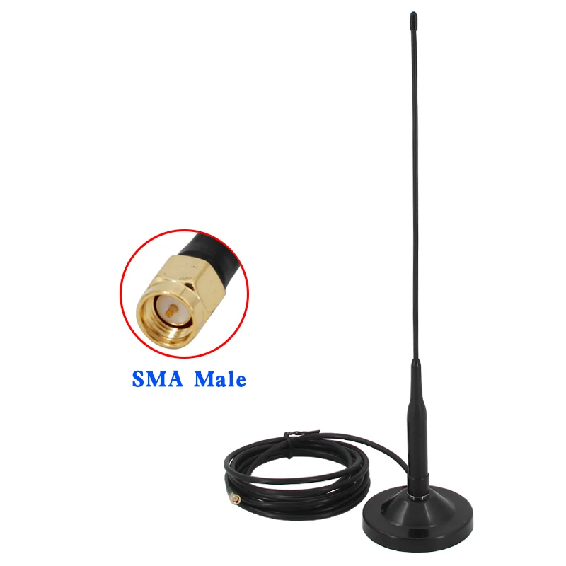 433MHz Soft Whip antenna 315-450-470-510-600-580 MHZ OMNI vehicle suction cup antenna Radio antenna anti-collision benda