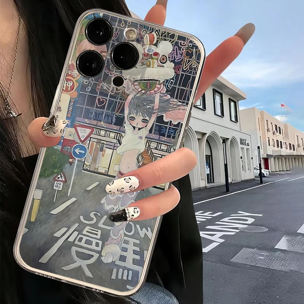 Aya Takano Clear Case For Samsung A73 A72 A71 A55 A52 A51 A50 A35 A33 A32 A31 A30 A24 A23 A22 A13 A12 A05 5G Luxury Cover