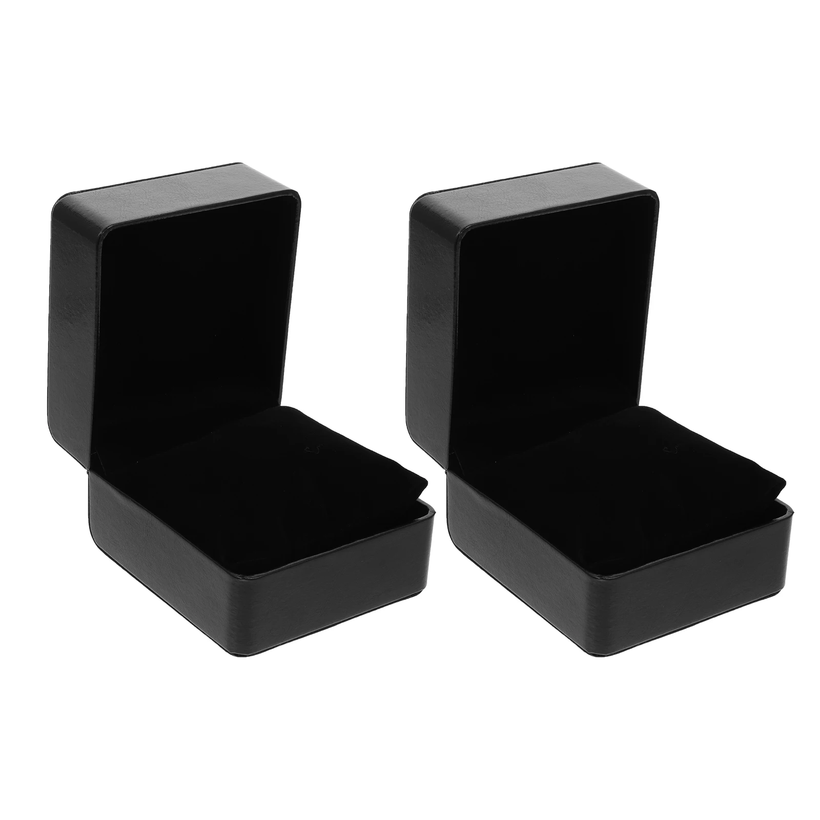 

2Pcs Watch Storage Box Portable PU Velvet Case for Men Jewelry Travel Supply Lightweight Compact Watch ganizer