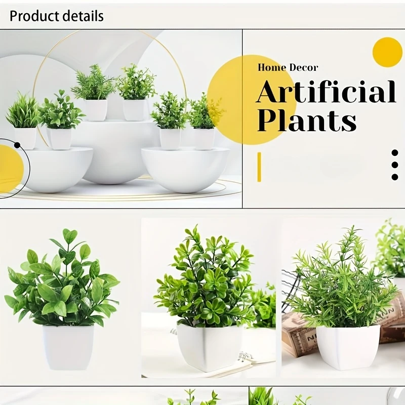 Wholesale OEM/ODM Artificial Mini Potted Plants Fake Sprayed Eucalyptus Plant in Pots House Plants for Home Office