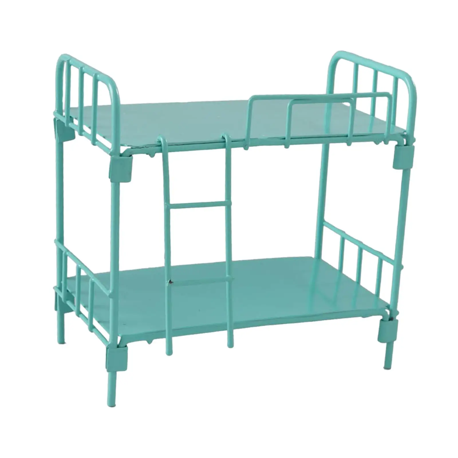 1/12 Dollhouse Metal Bunk Bed Miniature Model Decorative Sturdy Multifunctional Realistic Pretend Play Toy for Dollhouse Bedroom