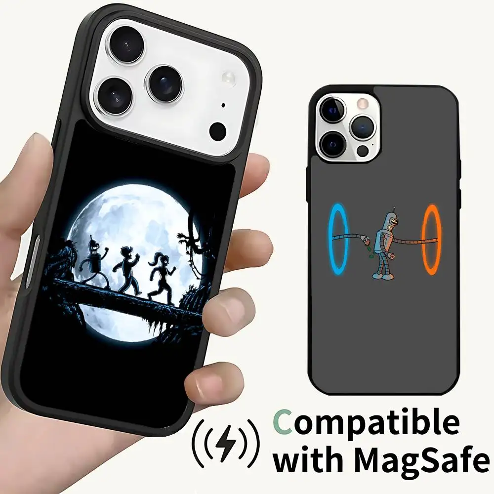 

F-Futurama Funny B-Bender Phone Case For iPhone 17,16,15,14,13,12,11,Pro,Max,Plus,Mini,SE4,E Magnetic Magsafe Wireless Charging