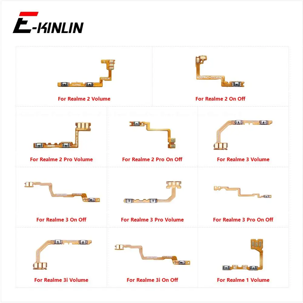 Switch Power ON OFF Key Mute Silent Volume Button Ribbon Flex Cable For OPPO Realme 1 2 3i 3 Pro Replacement Parts