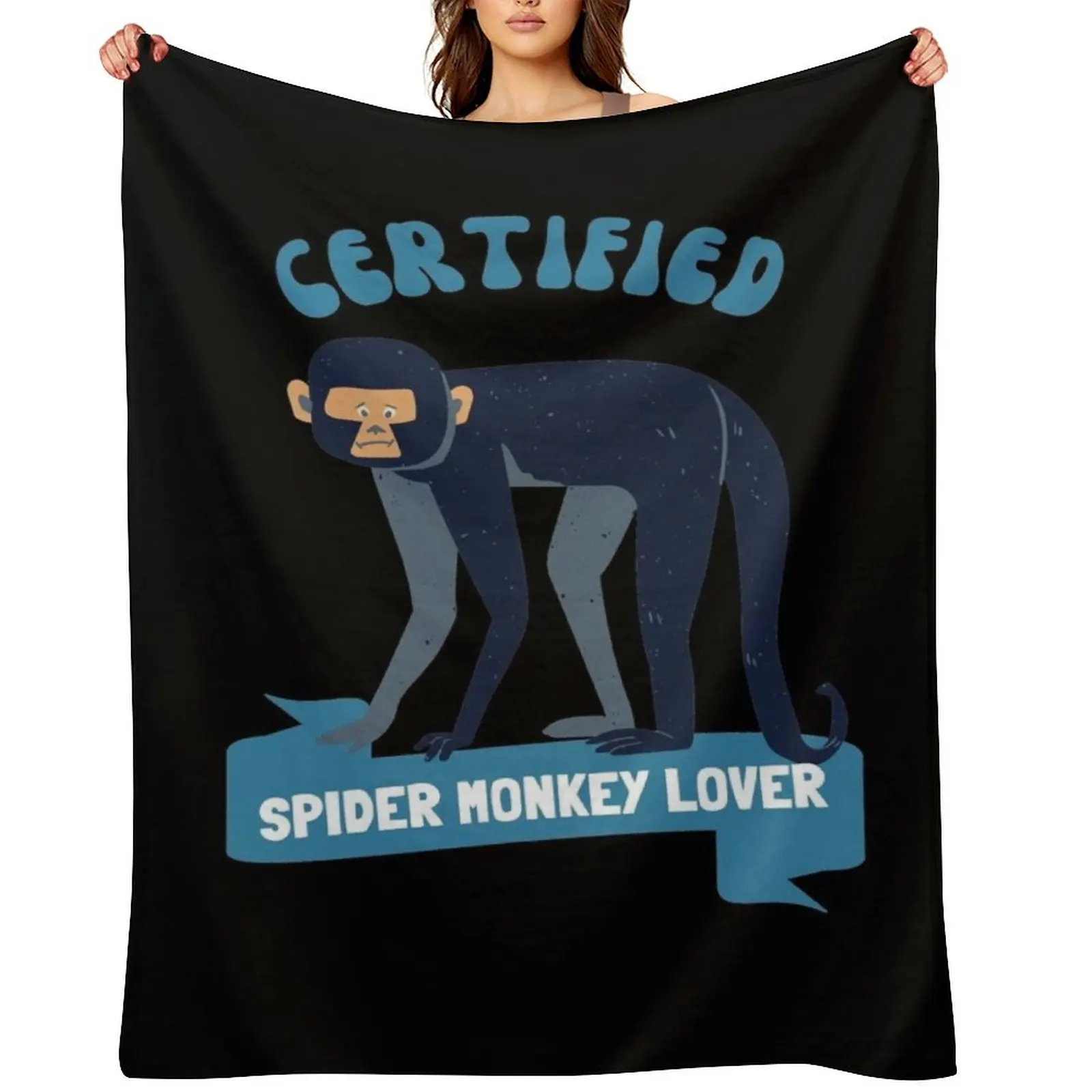 

Certified Spider Monkey Lover Throw Blanket Soft Blankets For Sofas Soft Plaid Extra Large Throw Blankets