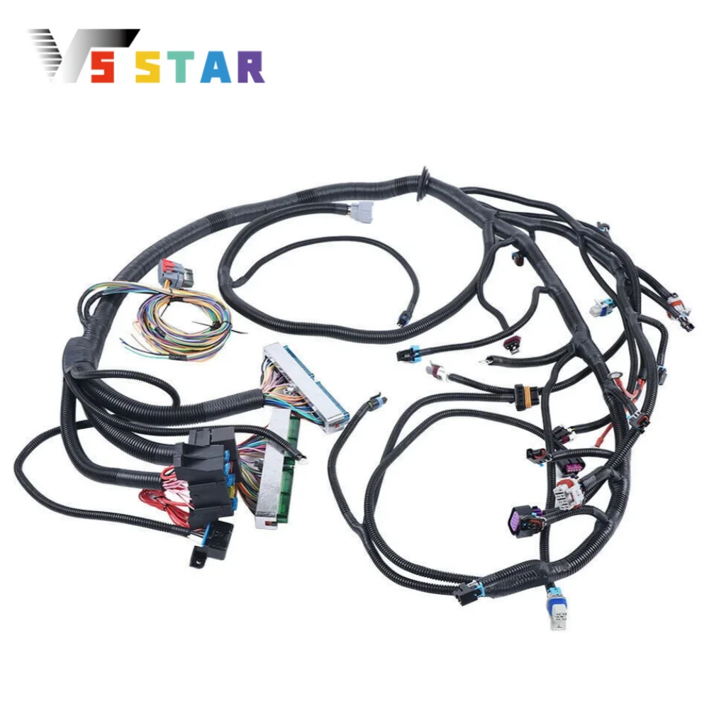 Stand Alone Wire Harness Drive By Wire 4.8L 5.3L 6.0L DBW Black For 2003-2007 Chevrolet with 4L80E Transmissions