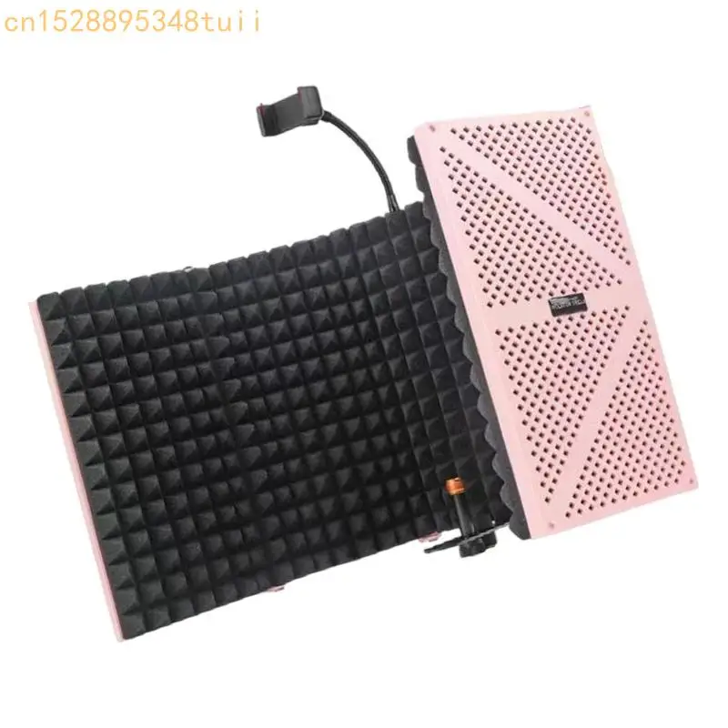 Y4QF 마이크 분리 스튜디오 및 홈 레코딩 소음 흡수를위한 접이식 사운드 반사기