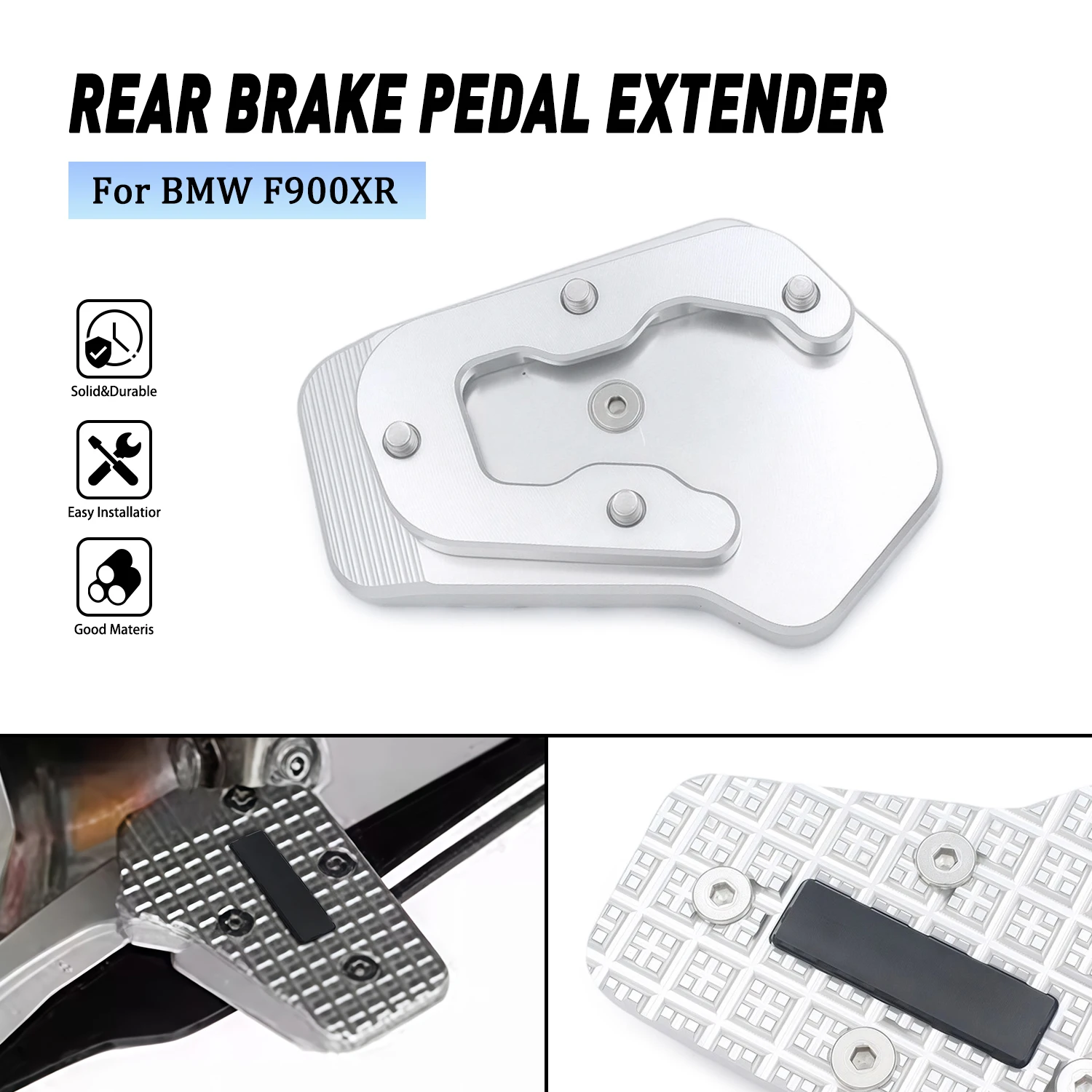 Foot Side Stand Extension Pad For BMW F900XR F 900XR F900 R 2020 2021 2022 Kickstand Foot Enlarger Feet Side Stand Accessories