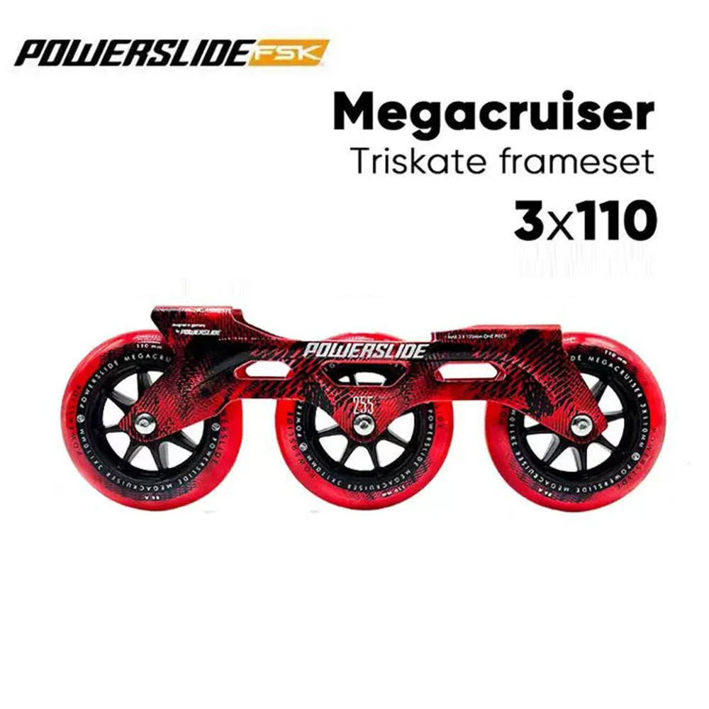 Powerslide 3x110mm Frame Original 255mm 1 Pair Speed Skate Frame With 110mm Wheels Inline Skate Base 165mm Distance Patines Base