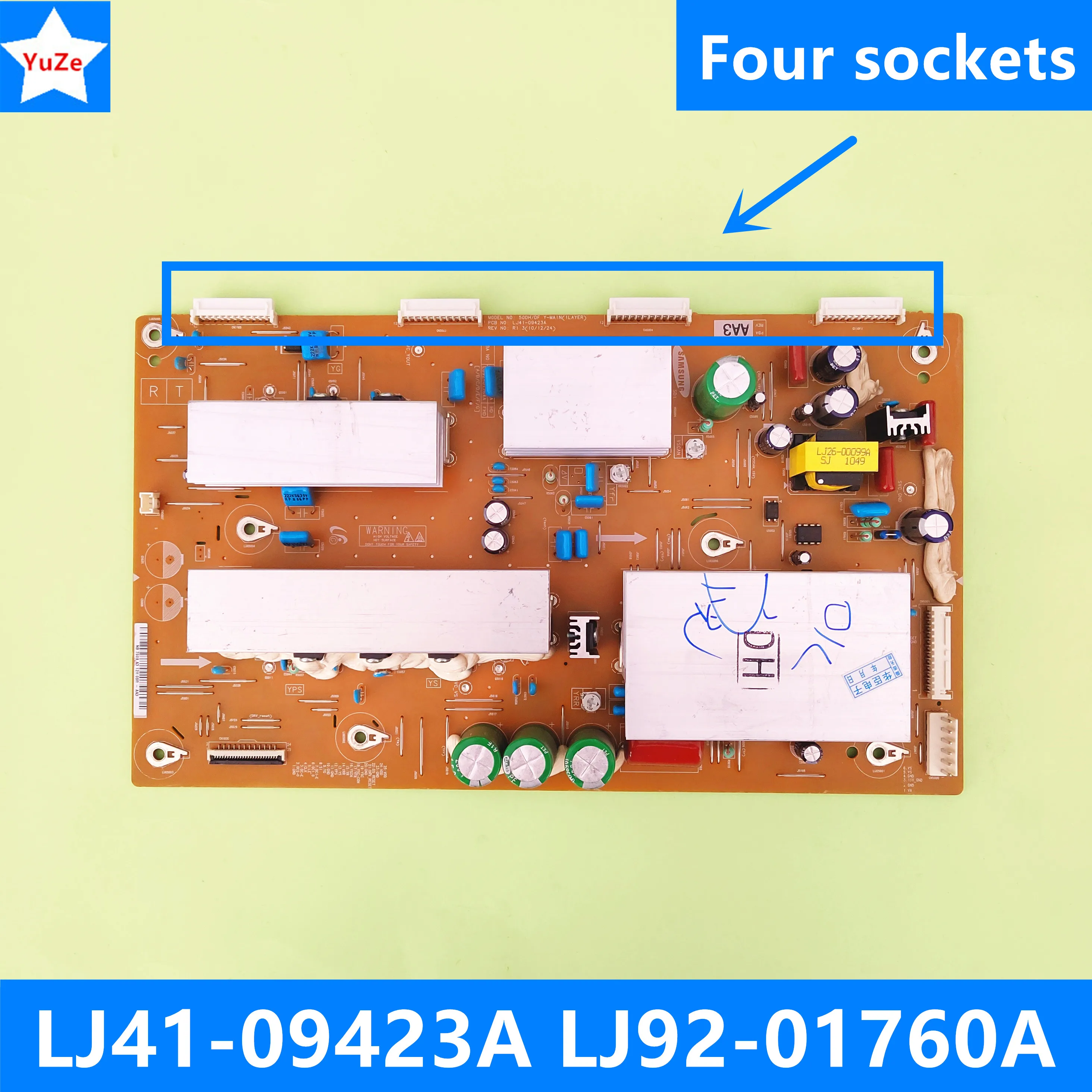 

Y-Main Board LJ41-09423A LJ92-01760A 50DH/DF LJ92-01764A (1LAYER) для PN51D450A2D PS51D430A3 PS51D450A2W PS51D550C1W TV